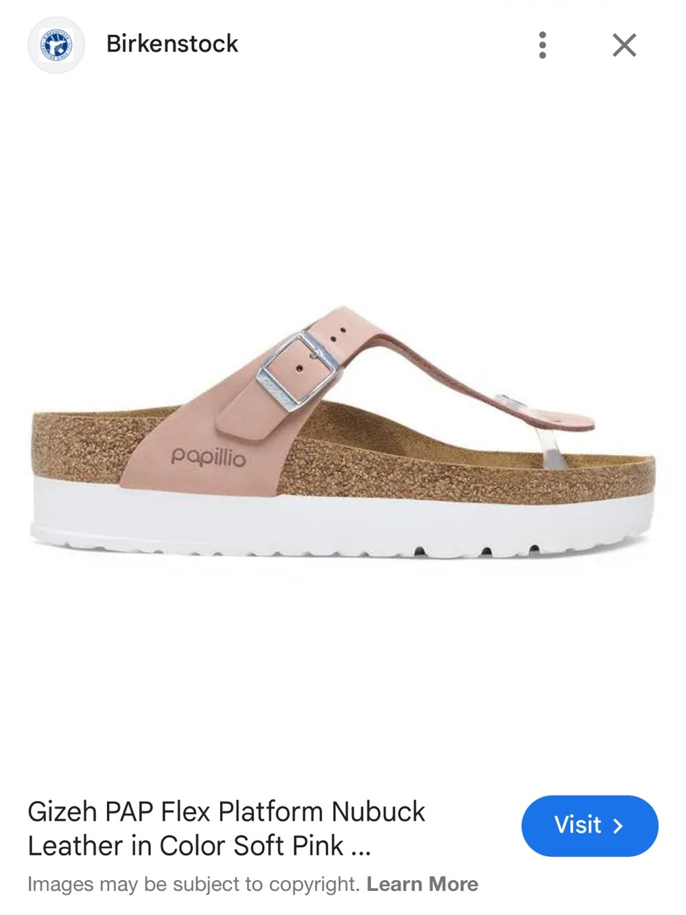Gizeh PAP Flex Platform Sandal in Soft Pink